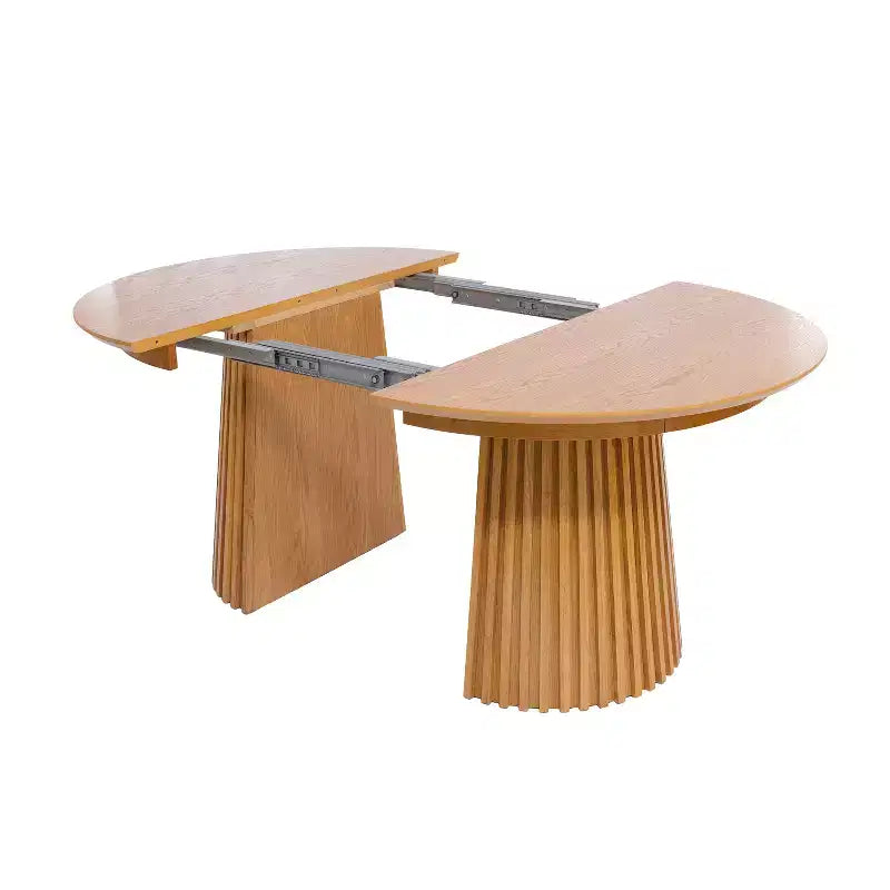 Christopher Knight Home Bennett Mid-Century Modern Essgruppe aus Holz, 5-teilig, ausziehbarer Tisch und 4 gepolsterte Stühle mit Rohrgeflecht-Rückenlehne
