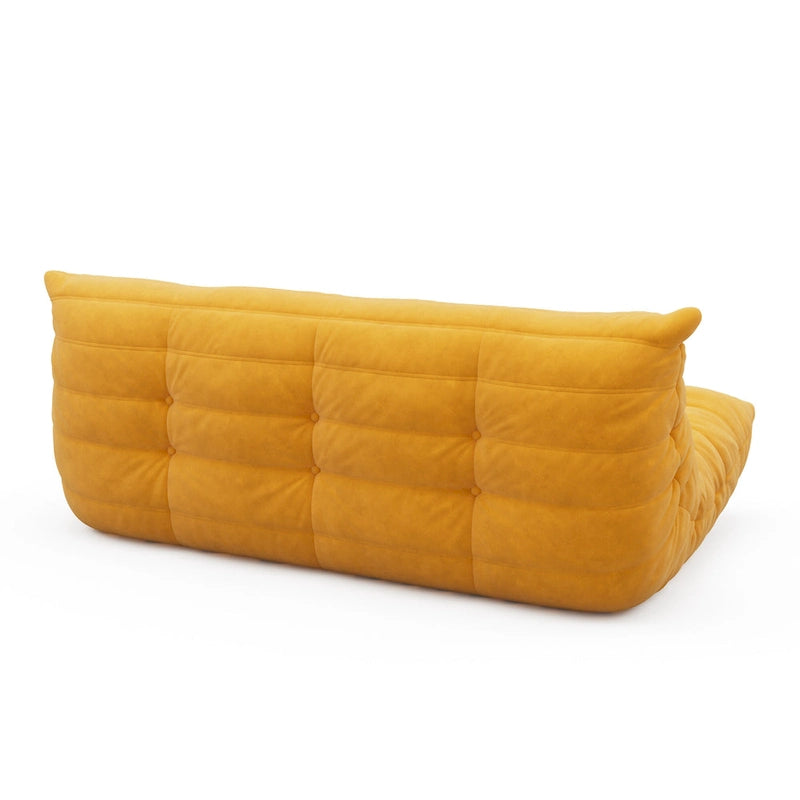 3-Sitzer Wildleder-Stoff Bodensofa Lazy Sofa für das Wohnzimmer