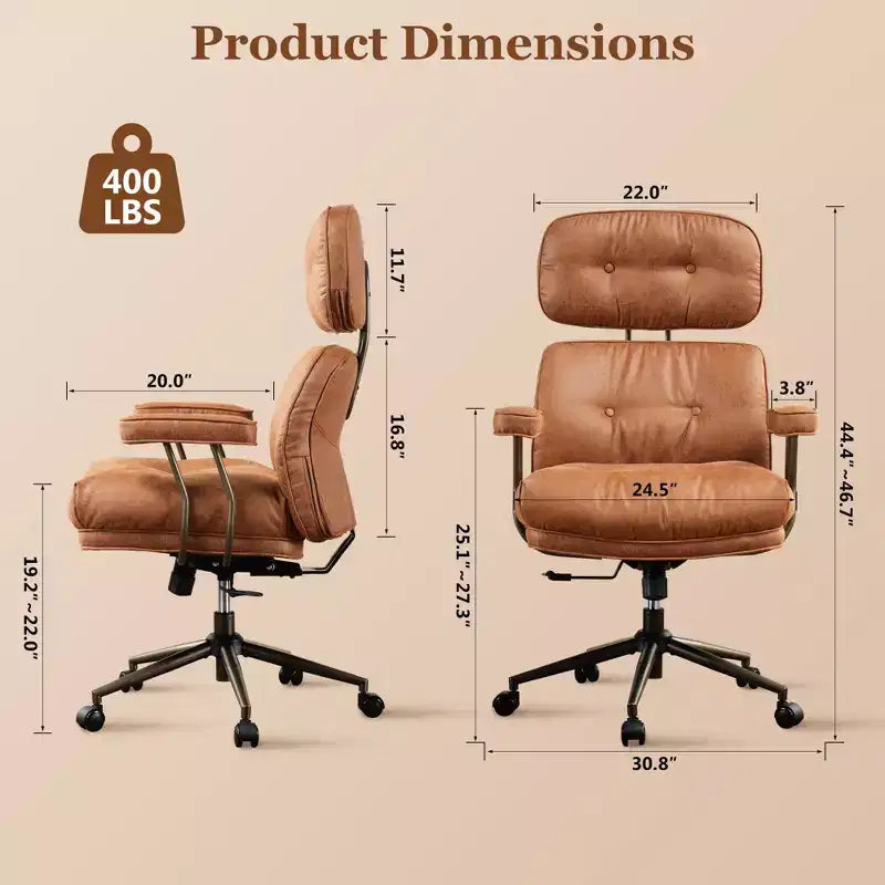 HOMLUX ergonomischer Chefsessel mit hoher Rückenlehne und Neigefunktion, komfortabler Lenden- und Nackenstütze