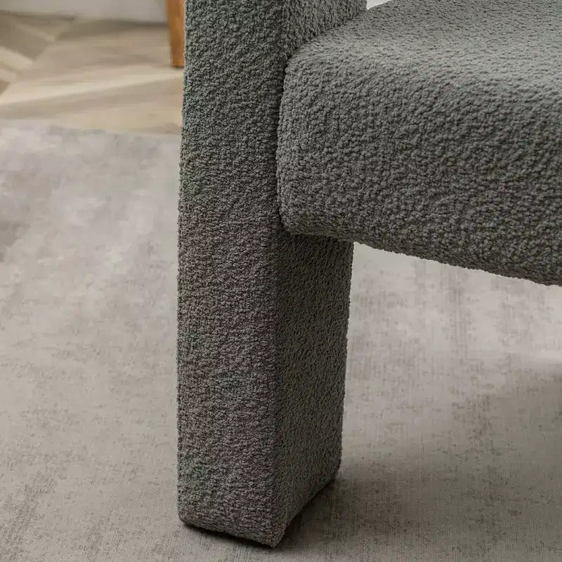2er-Set 28 breite Polster-Sessel mit Bouclé-Bezug – Kinwell