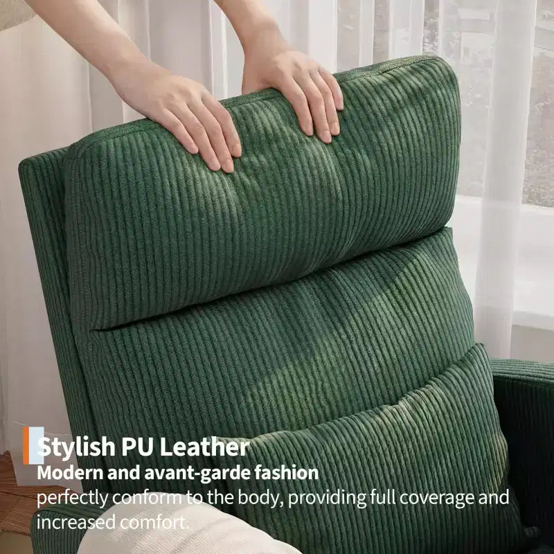 Moderner Schaukelstuhl mit Kissen & Seitentaschen, für Wohnzimmer, Schlafzimmer