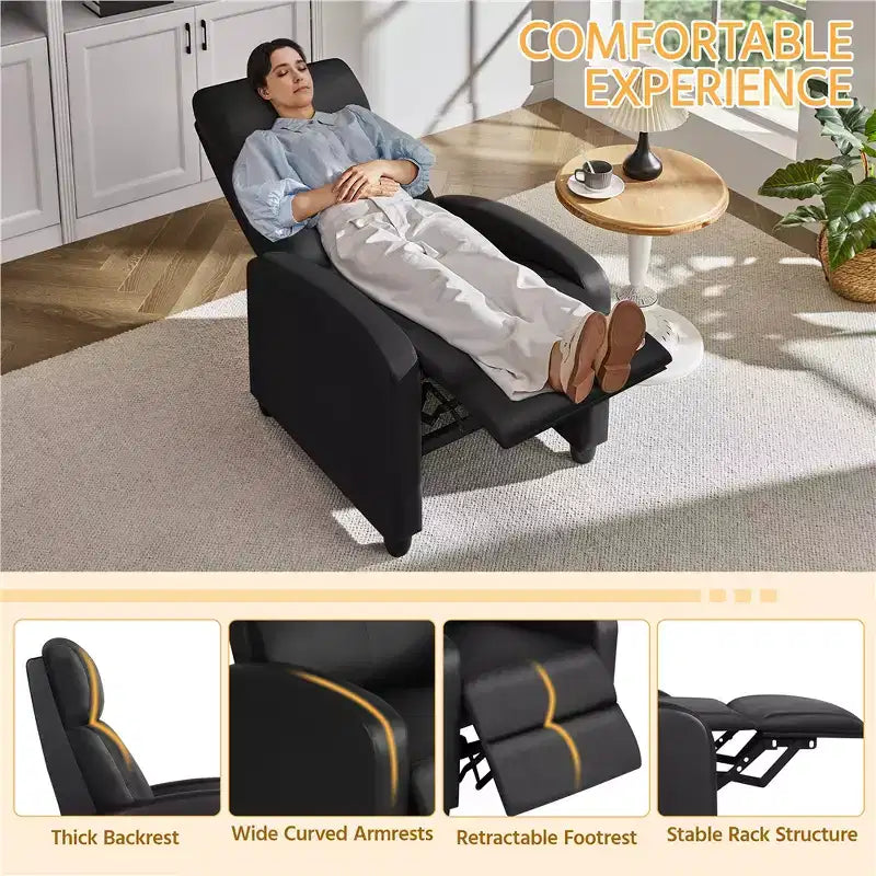 Yaheetech 2er-Set moderne Relax-Sofas aus PU-Leder für Wohnzimmer und Schlafzimmer