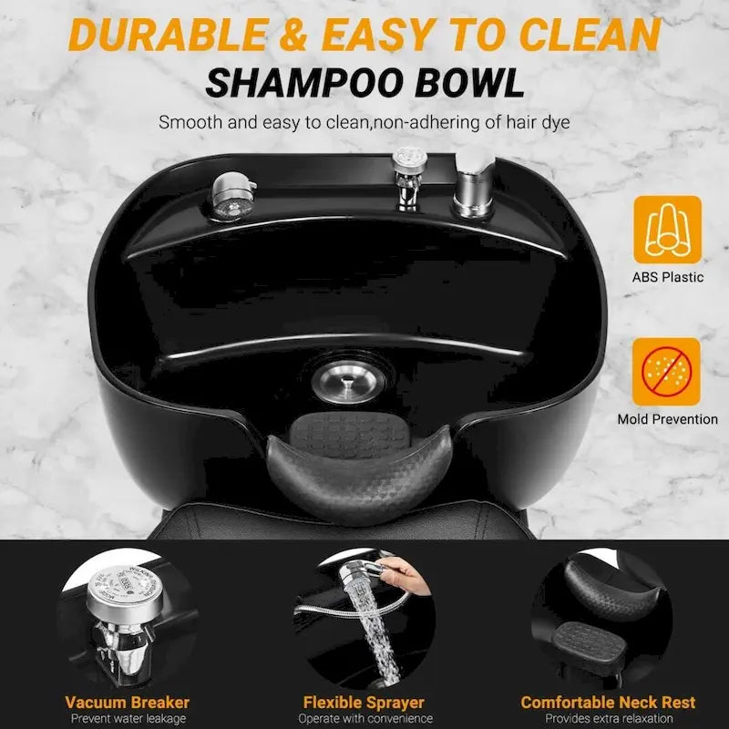 ABS-Kunststoff Shampoo-Waschbecken-Friseurstuhl (Set mit 1 oder 2 Stück)