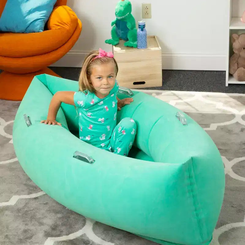 Bouncyband Comfy Hugging Peapod Sensorik-Pod, 60, Alter 6–12, bis zu 135–155 cm groß, Grün