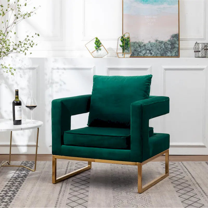 Roundhill Furniture Lenola zeitgenössischer gepolsterter Akzentsessel