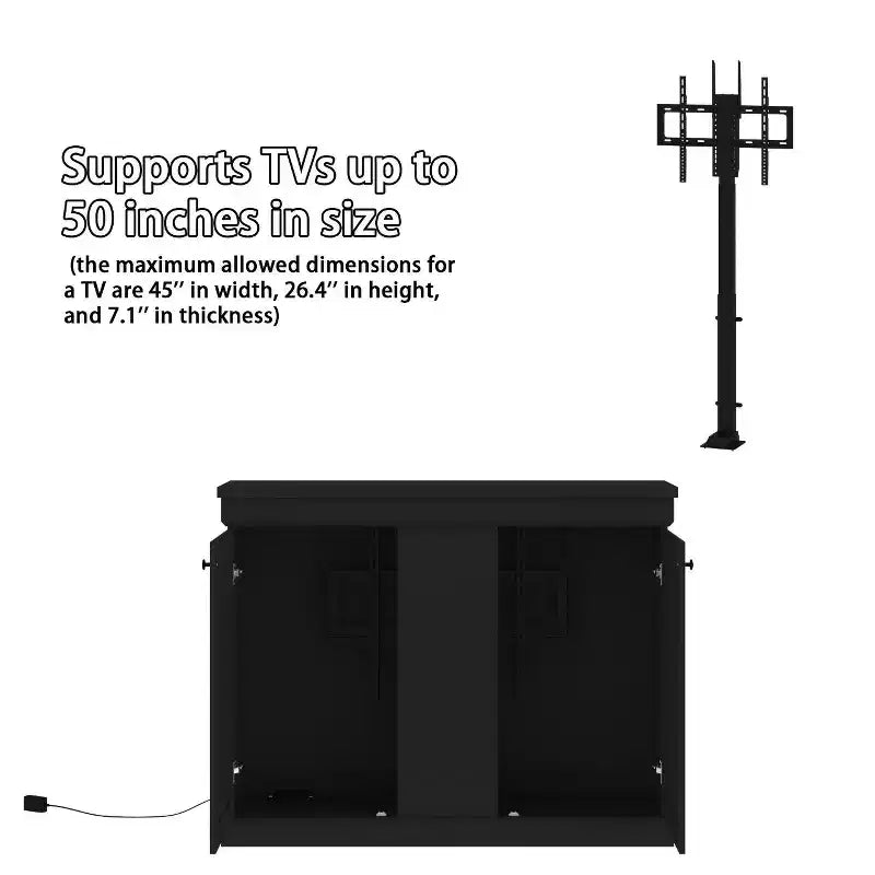 Smart Lift Gaming-Station, höhenverstellbar, doppeltes Kabelmanagement, für 50-Zoll-Bildschirme