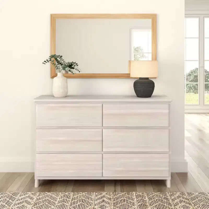 Massivholz-Kommode im Landhausstil mit 6 Schubladen