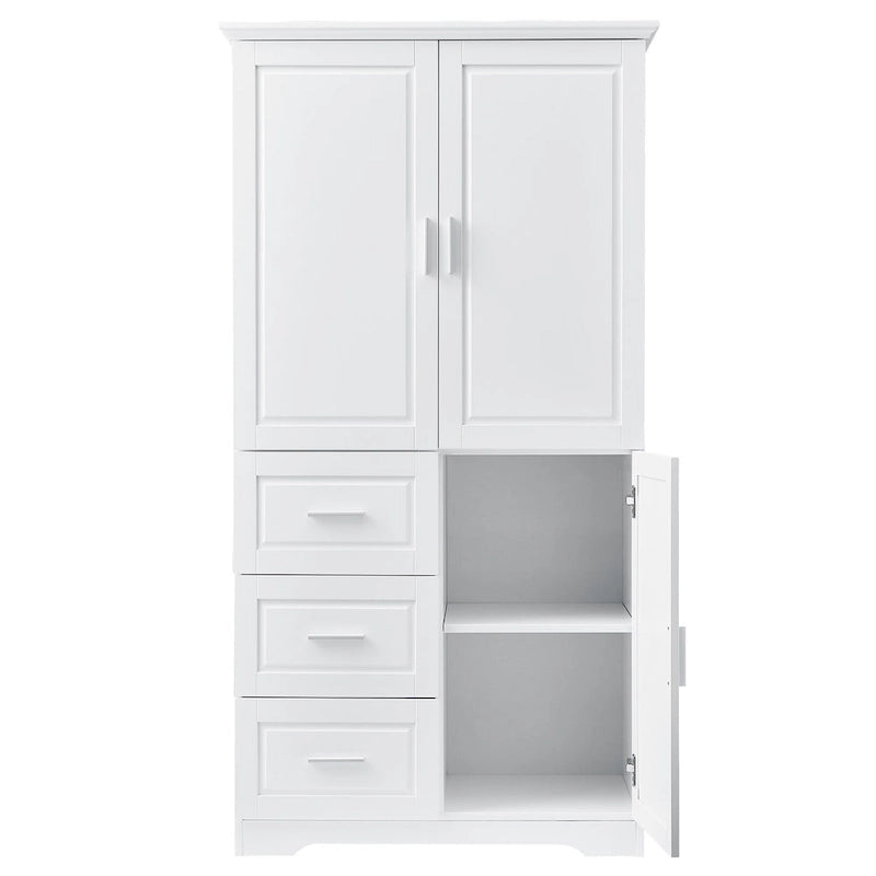 Hoher und breiter Schrank mit Türen für Badezimmer/Büro