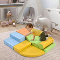 6-in-1-Kletter- und Krabbelspielset für Kleinkinder, Indoor-Spielgerät für aktives Spielen, Kletter- und Krabbelspielzeug, Turngerät für Jungen und Mädchen, bunt