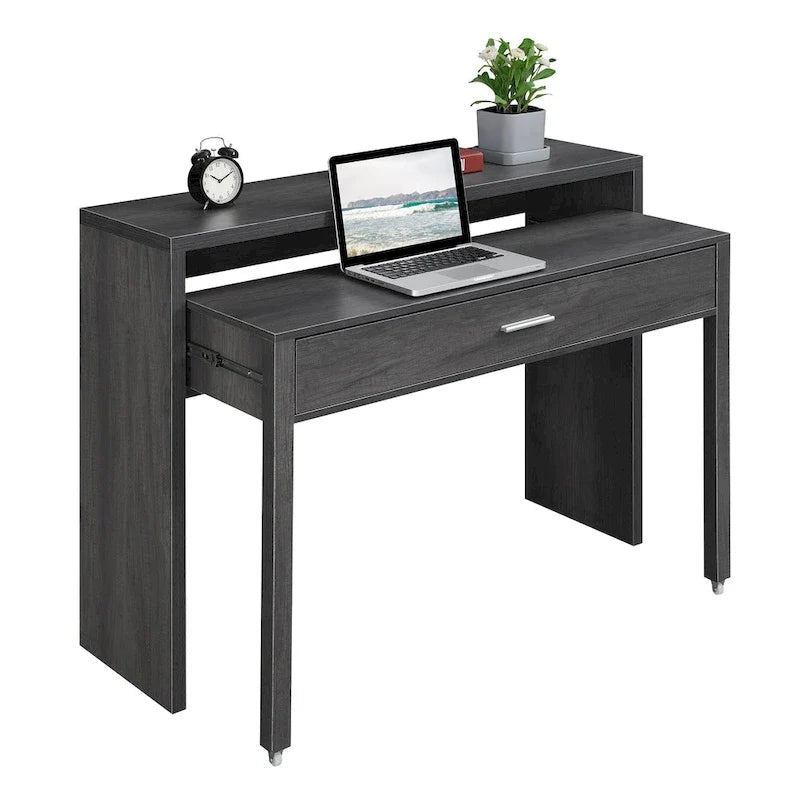 Convenience Concepts Newport JB Konsolentisch/Schreibtisch mit Schublade und Aufsatzaufsatz