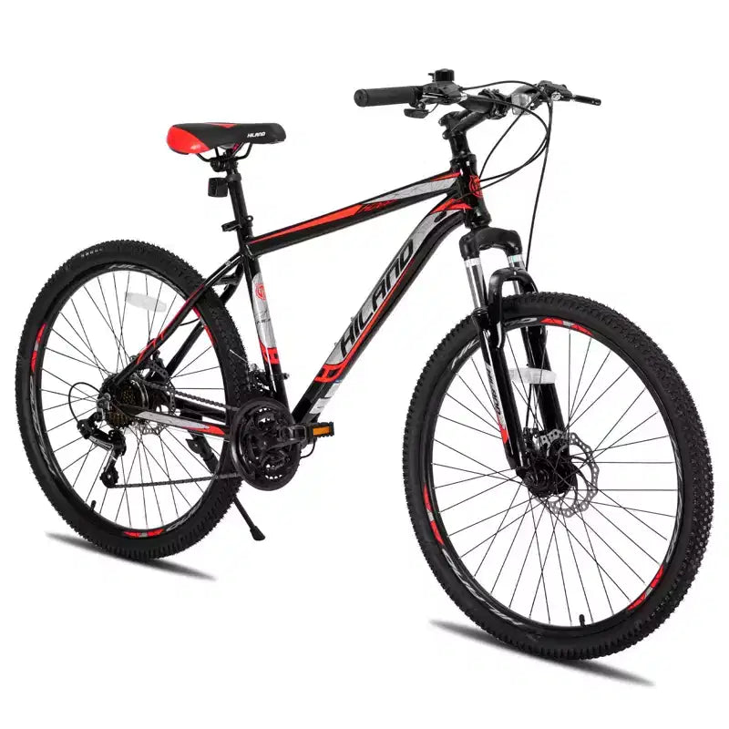 HILAND 26 Zoll Mountainbike für Damen und Herren, 3/6-Speichen-Rad/Multi-Speichen-Rad, 18 Gänge