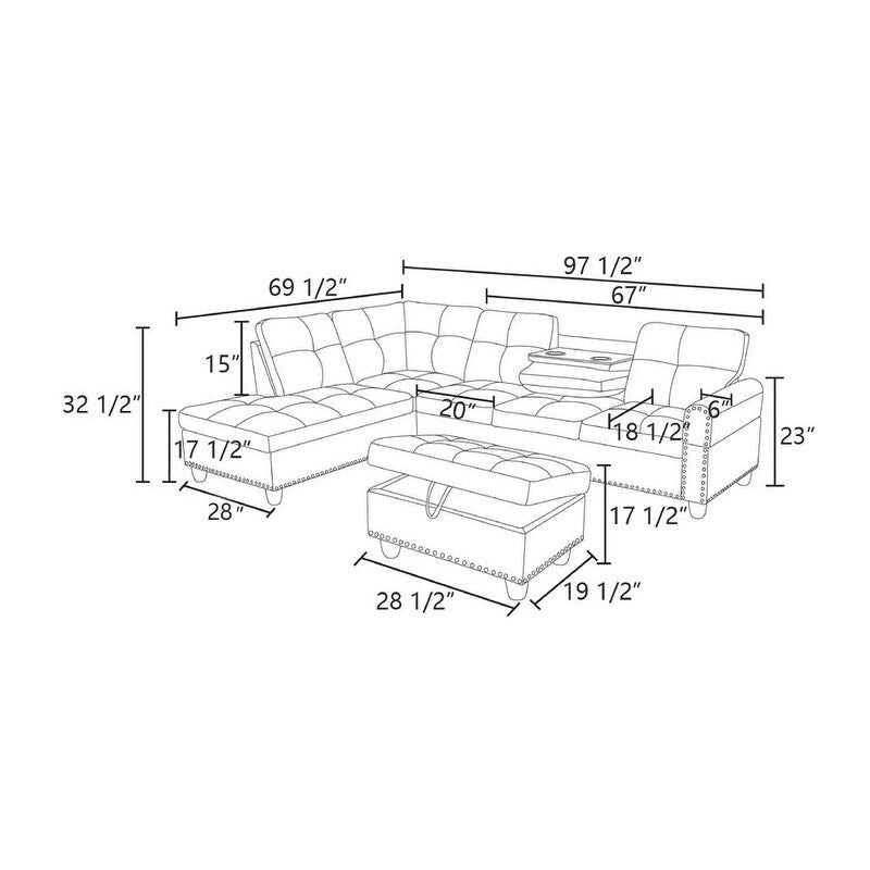 Modernes 3-teiliges Sofa-Set aus schwarzem Kunstleder: Elegantes Design für Wohnzimmer