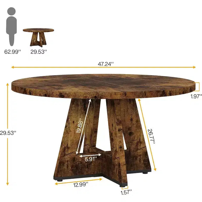 Runder Esstisch, 120 cm, für 4 Personen