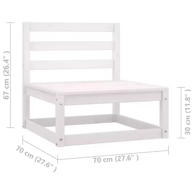 vidaXL 10-teiliges Gartenmöbelset, Outdoor-Ecksofa aus massivem Kiefernholz