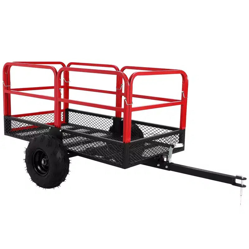 Anhänger, Garten-Kipper, 1500 lb Tragkraft, 22 Kubikfuß, robuster Stahl-ATV-Anhänger mit 2 Rädern, Rasenmäheranhänger für Traktor, ATV, UTV
