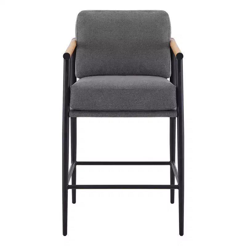 Spruce&Spring Moderne Tresenhocker mit Armlehnen & Metallgestell, 2er-Set