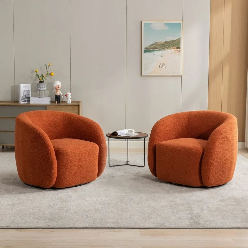 SEYNAR Moderner Glamour-Polstersessel, 360-Grad drehbar, 2er-Set