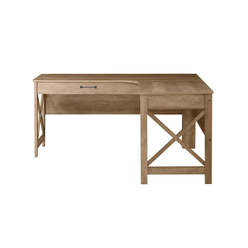 Alaska Modernes Farmhouse L-förmiger Schreibtisch mit Schublade