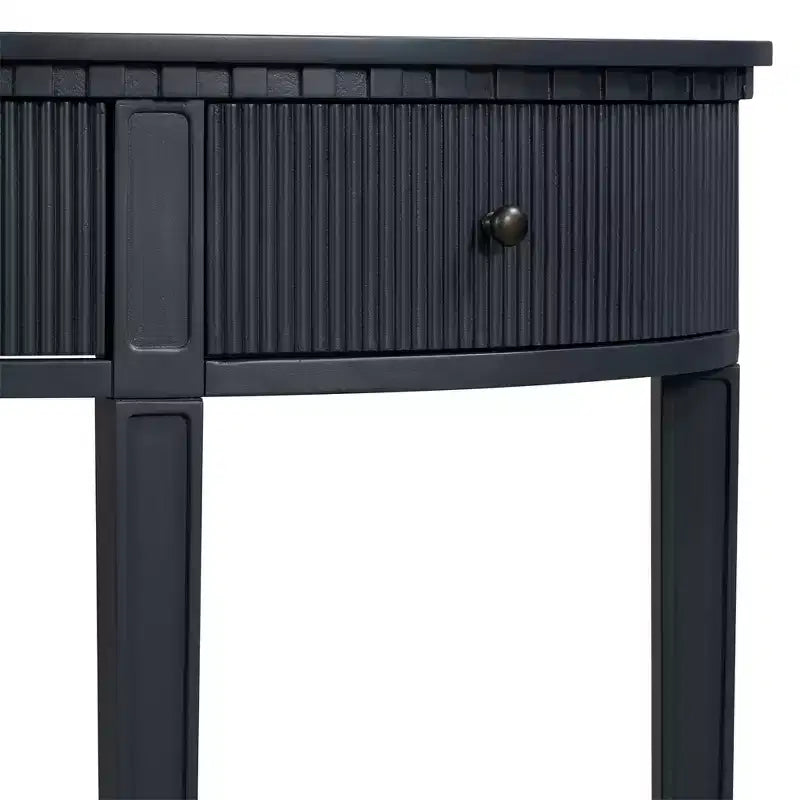 Konsolentisch mit 3 Schubladen, eleganter Konsolentisch, stabiler, sicherer Flur- und Sofatisch mit vertikal gestreiften Schubladenfronten