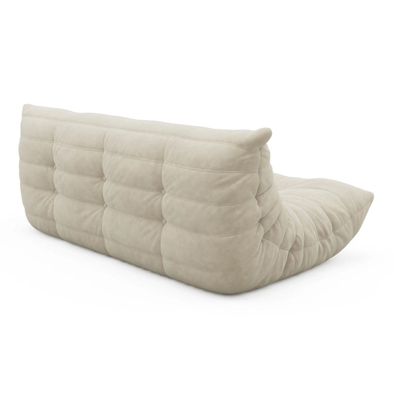 3-Sitzer Wildleder-Stoff Bodensofa Lazy Sofa für das Wohnzimmer