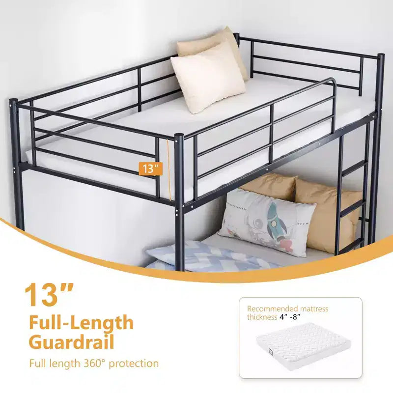 Karl Home Etagenbett aus Stahl für zwei Personen, mit Leiter, für Schlafzimmer oder Wohnheimzimmer, für Kinder und Erwachsene