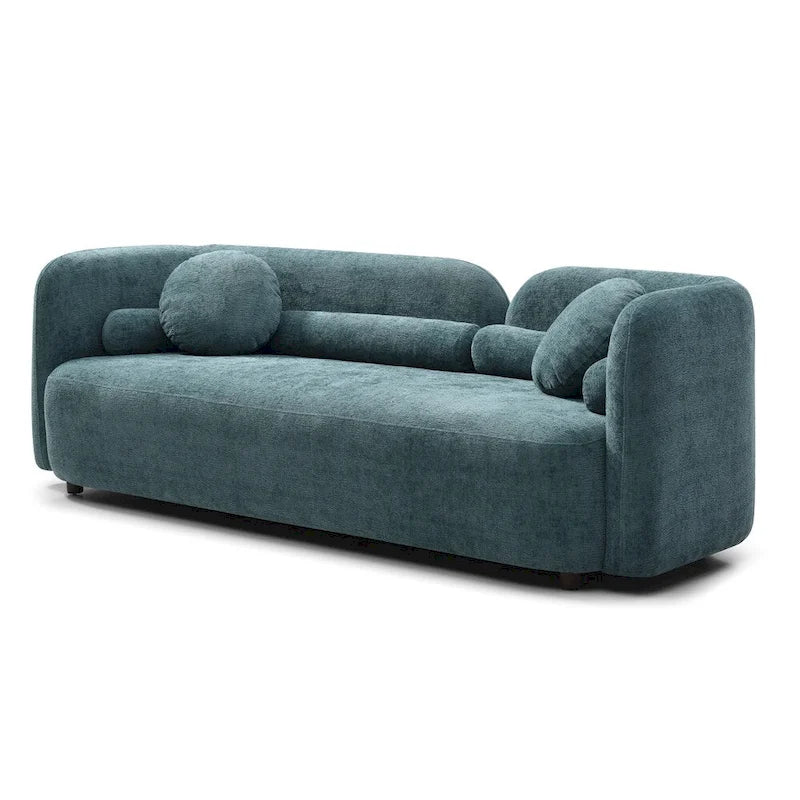Modernes, bequemes 3-Sitzer-Sofa mit Samtbezug und Füßen