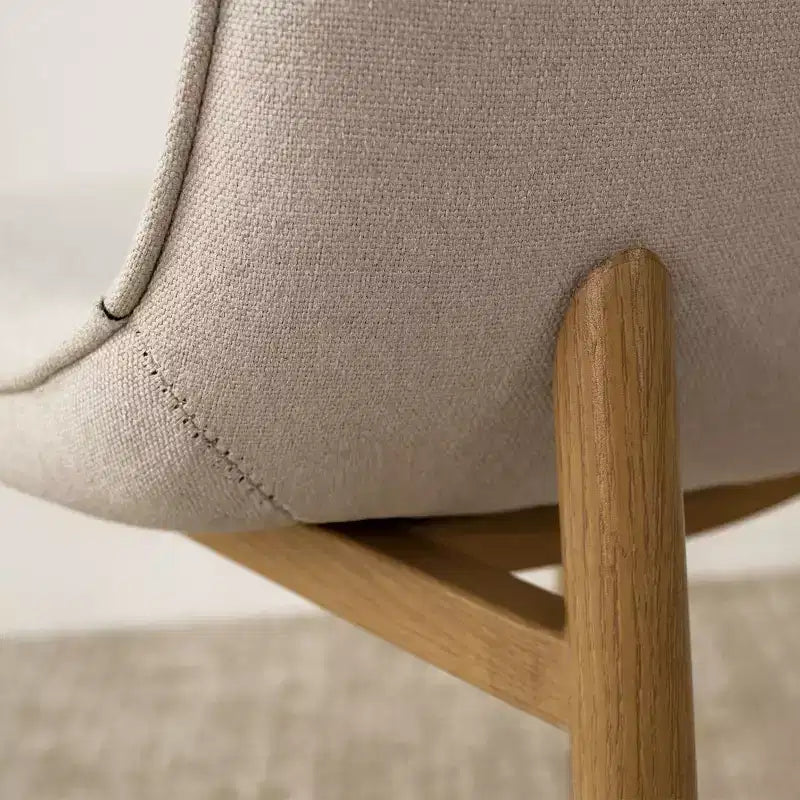 5-teiliges Esszimmerset, runder 37-Zoll-Tisch mit Säulenfuß und Holzoptik-Platte sowie gepolsterten, geschwungenen Stühlen, moderner Stil – Panipeachy
