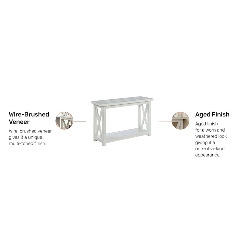 Homestyles Seaside Lodge Konsolentisch in Off-White