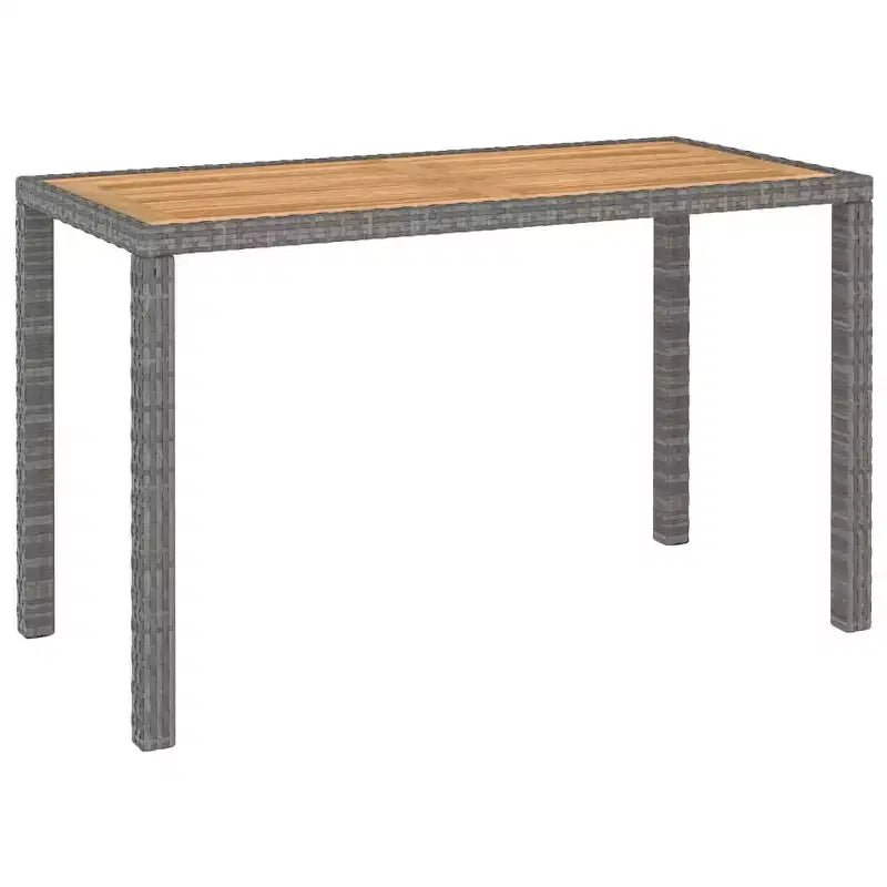 vidaXL Garten-Essgruppe Esstisch und Stühle aus Poly Rattan und Holz