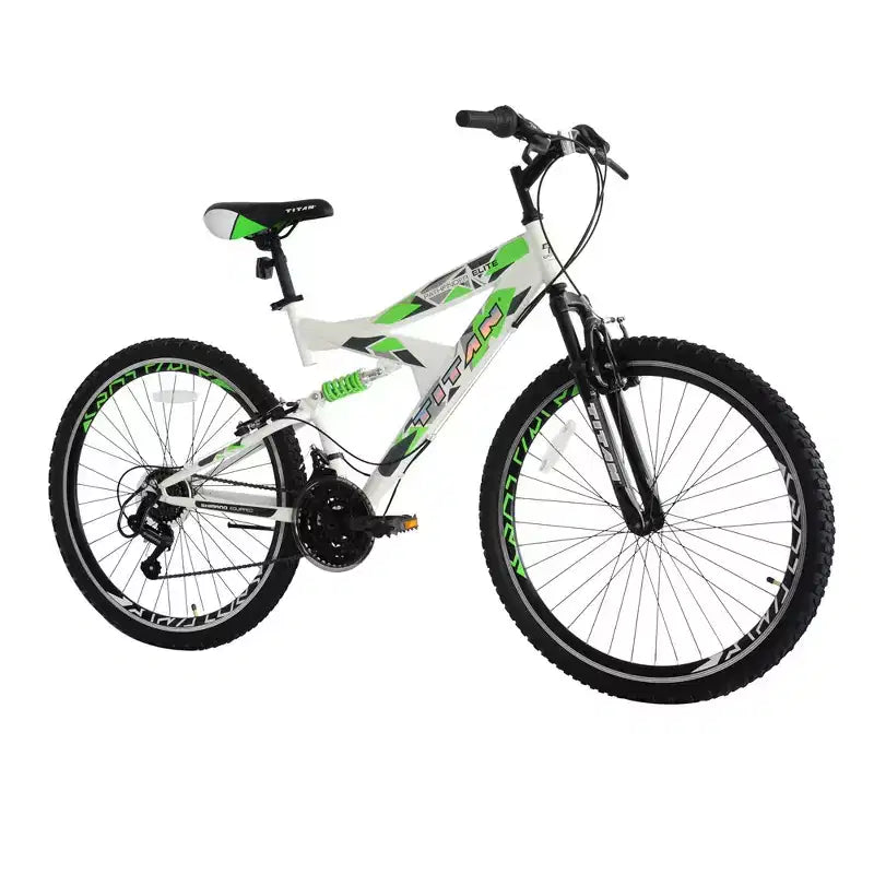 Titan Pathfinder Mountainbike für Herren mit 21 Gängen, für jedes Gelände, mit Vollfederung