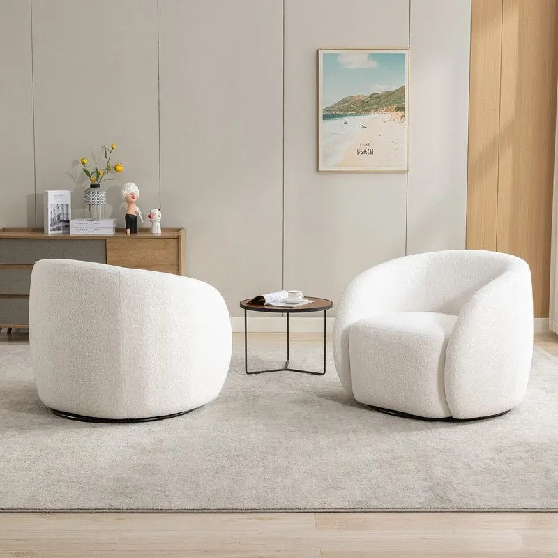 SEYNAR Moderner Glamour-Polstersessel, 360-Grad drehbar, 2er-Set
