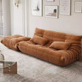 Übergroßes Sitzsack-Sofa mit Fußhocker, tierfreundliches Wildlederimitat-Loveseat für Wohnzimmer & Büro
