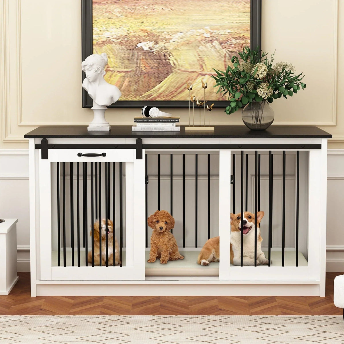 Hundehütte mit Eisenrohrverstärkung – Stylische und robuste Hundebox