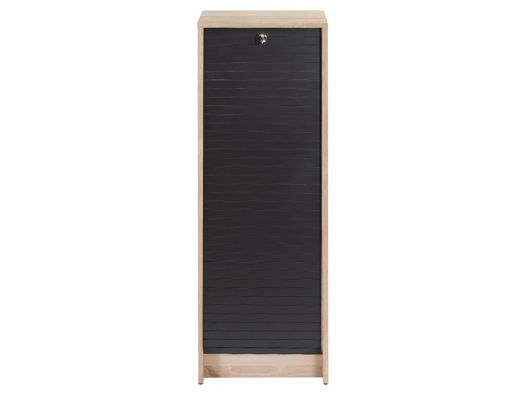 Rolladenschrank Eiche - Schwarz