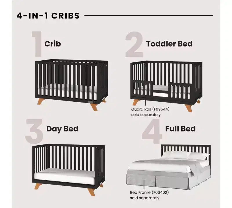 Child Craft SOHO 2-teiliges Kinderzimmer-Set, enthält 4-in-1-Wandelbett und 3-Schubladen-Kommode