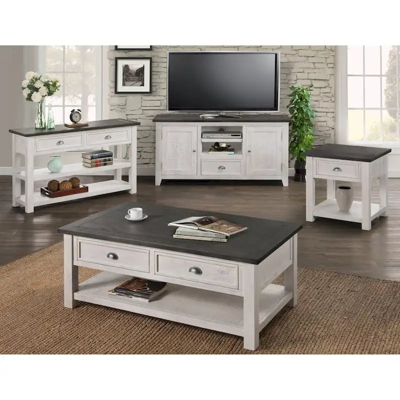 The Gray Barn Downington Couchtisch aus Massivholz mit 2 Schubladen