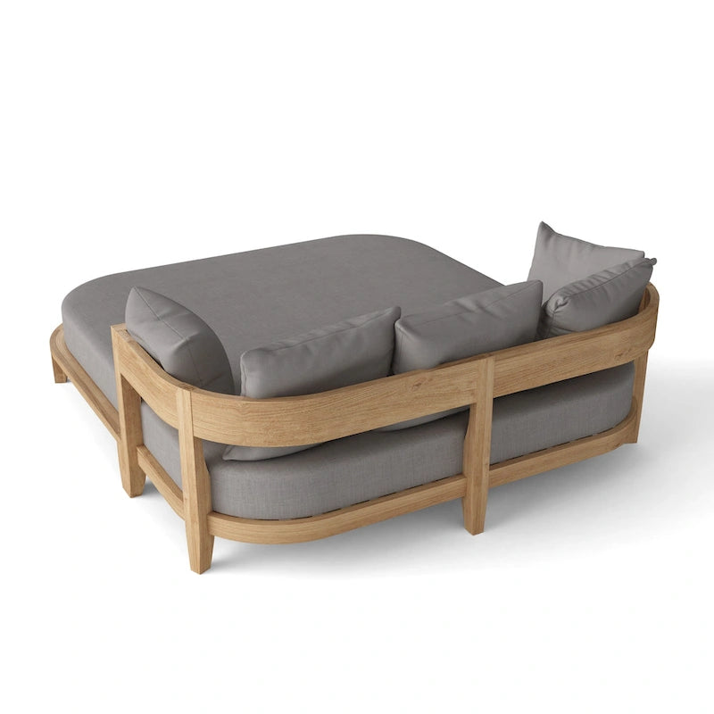 Coronado Teak-Garten-Tagesbett mit Sunbrella-Polstern