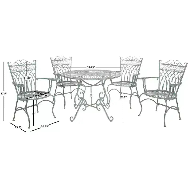Thessaly 5-teiliges Terrassen-Set - Indoor/Outdoor - PAT5003 - Safavieh