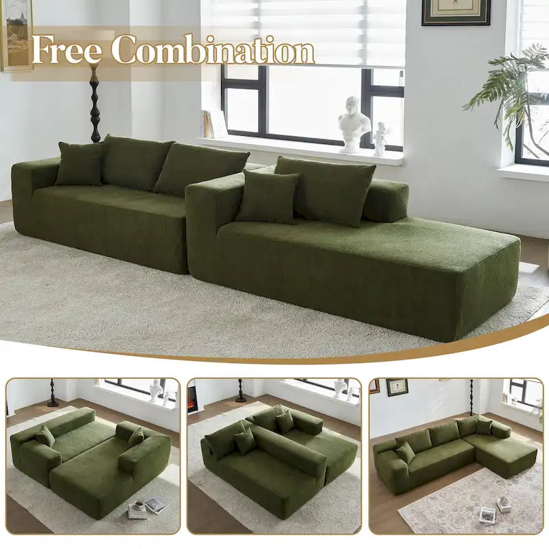Modernes Polster-Chaiselongue-Sofa mit Kissen für das Wohnzimmer