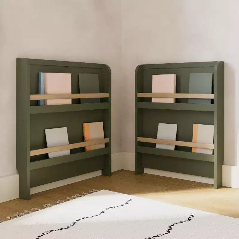 4-in-1 umwandelbares Kinderbett mit Schublade & abnehmbaren Bücherregalen, verstellbarer Matratzenrost