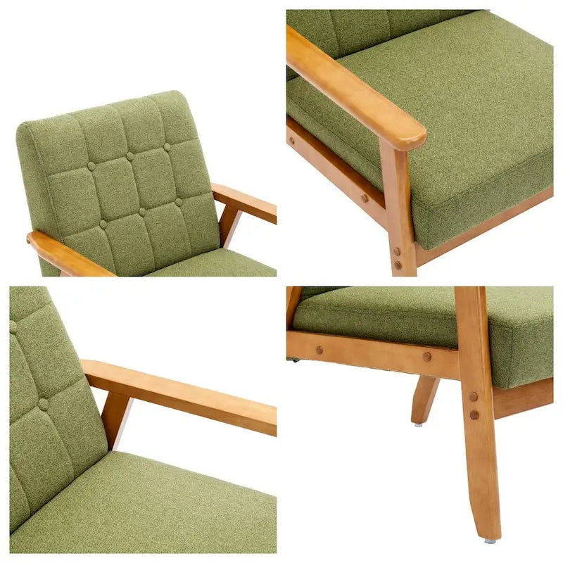 2er-Set Akzentstühle mit Beistelltisch, Armlehnstuhl für Wohnzimmer, Schlafzimmer, Büro - 78,0 cm H * 64,5 cm B * 71,0 cm T