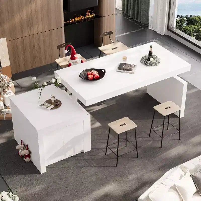 Hitow moderner 110W Hubtisch mit 3 Höhenspeichern, 119 cm max. Höhe, 68 kg Tragkraft, intuitive Bedienung, Kücheninsel/Frühstückstheke