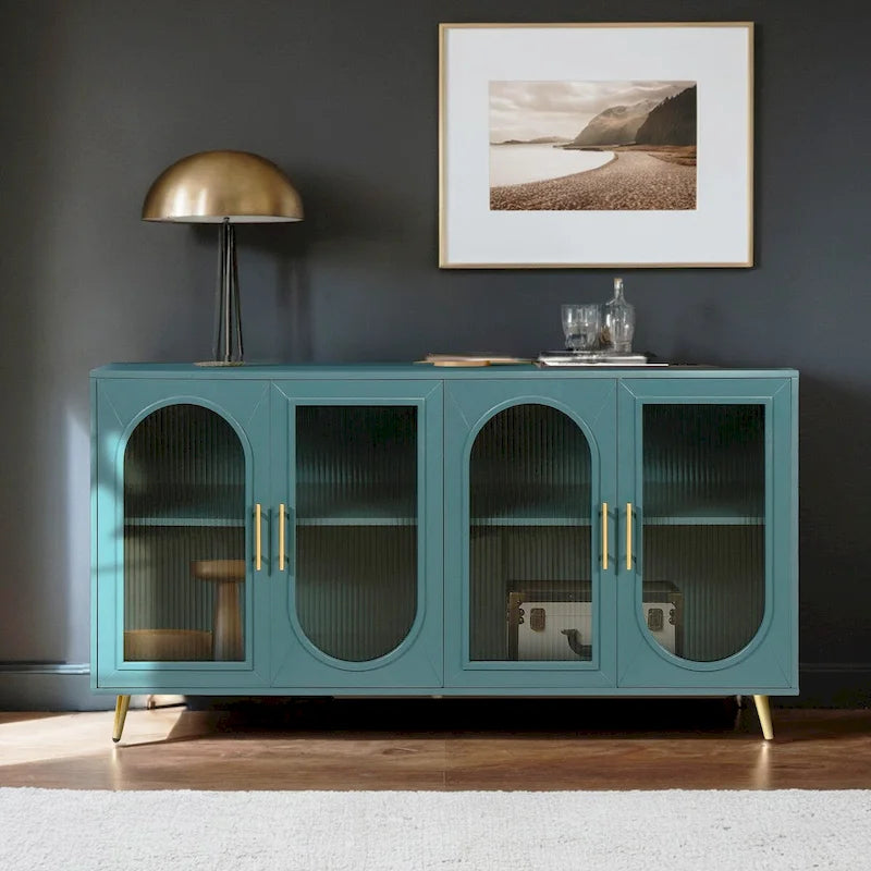 TV-Ständer für 65+ Zoll Fernseher, TV-Schrank aus Holz mit Stauraum & verstellbaren Regalen, Medienkonsole für Wohnzimmer Schlafzimmer