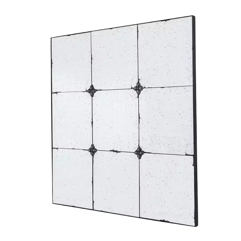 36 x 36 Zoll Wandspiegel mit traditioneller antiker Glasscheibe