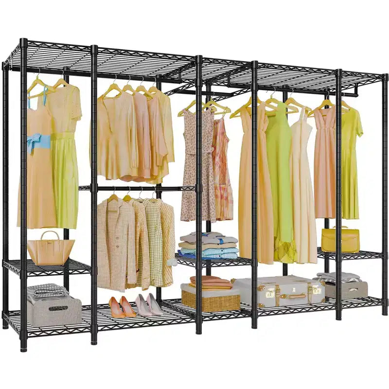 Extra großer, tragbarer Kleiderständer, Schwerlast-Garderobenständer, max. Tragkraft 1300 lbs (ca. 590 kg)