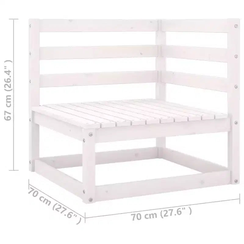 vidaXL 10-teiliges Gartenmöbelset, Outdoor-Ecksofa aus massivem Kiefernholz