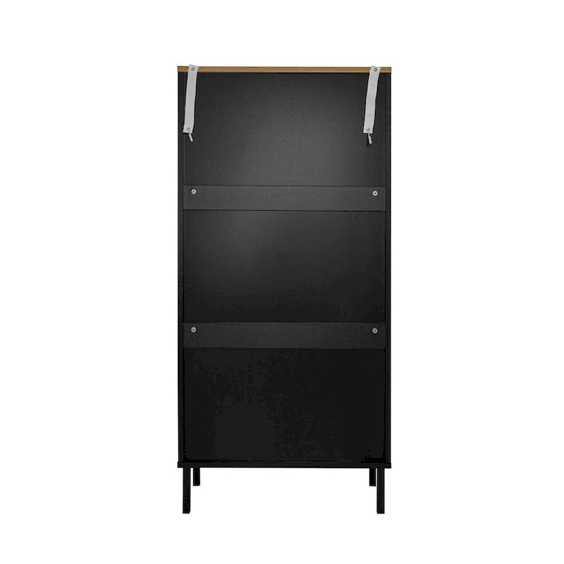 Freistehender Schuhschrank mit 3 Metalltüren