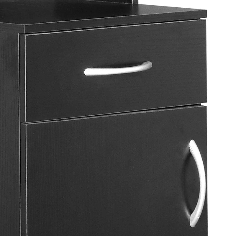 Hängeschrank fürs Badezimmer, Schwarz, High Cabinet