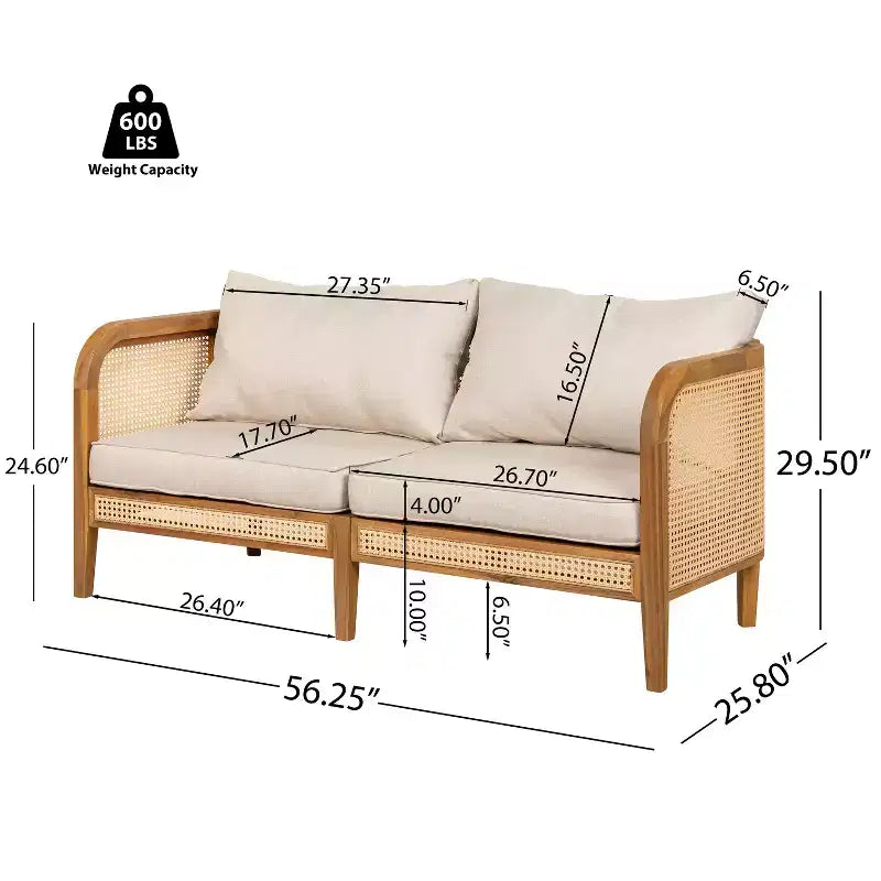 Christopher Knight Home Maciej 3-teiliges Outdoor-Sitzgruppen-Set aus rustikalem Akazienholz und Rattan