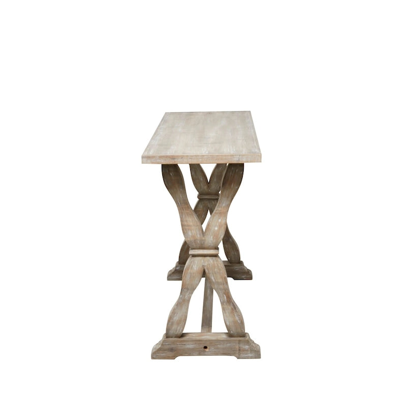 Holz-Konsolentisch oder Bank mit Used-Effekt - Braun - Roche River Decor